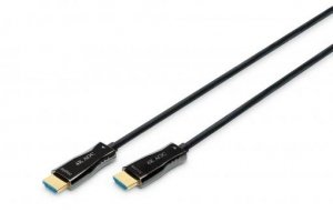 Kabel połączeniowy HDMI Hybrydowy Premium HighSpeed Ethernet 4K 60Hz UHD Typ HDMI A/HDMI A M/M 10m AK-330125-100-S