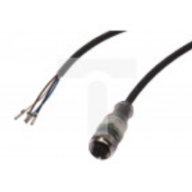 Kabel konfekcjonowany jednostrony złącze M12 żeńskie 4-pinowe prosty wolny koniec przewodu 4x0,34mm² 5m PUR IP67 wskaźnik LED VK