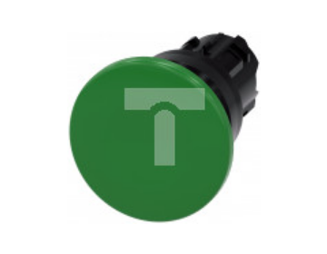 Przycisk grzybkowy 22mm okrągły tworzywo zielony 40mm z samopowrotem 3SU1000-1BD40-0AA0