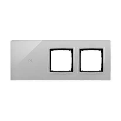 Simon Touch ramki Panel dotykowy S54 Touch, 3 moduły, 1 pole dotykowe + 2 otwory na osprzęty S54, srebrna mgła DSTR3100/71