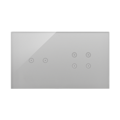 Simon Touch ramki Panel dotykowy S54 Touch, 2 moduły, 2 pola dotykowe poziome + 4 pola dotykowe, srebrna mgła DSTR224/71