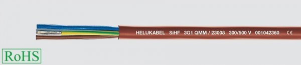 Przewód silikonowy HELUTHERM SiHF 2x0,75 23001 /bębnowy/