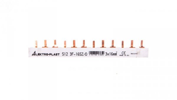 Szyna prądowa typu PIN 3P 16mm2 100A 12 pinów IZS16/3F/12/D 45.282
