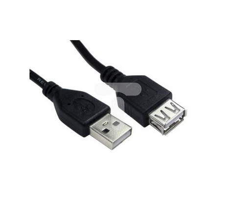 Przedłużacz USB, dł. 1.8m, kolor: Czarny
