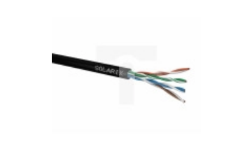 Kabel instalacyjny Solarix CAT5E UTP PE Fca zewnętrzny 305m/box SXKD-5E-UTP-PE czarny