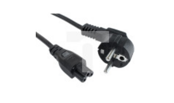Kabel zasilający LAPTOP (MIKI) IEC 7/7 - IEC 320 C5 3m VDE czarny CA-C5CA-11CC-003-BK