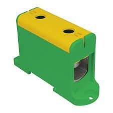 Blok rozdzielczy-odgałęźny 1-polowy AL/CU 35-240mm2 żółto-zielony montaż płaski i na szynę TH WLZ35P/240/z 48.504