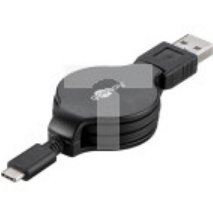 Przewód zwijany USB 2.0 HighSpeed USB - USB-C 1m 45743