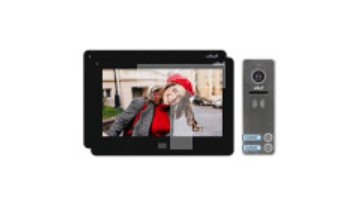 Zestaw wideodomofonowy 2-rodzinny, bezsłuchawkowy kolor, LCD 7, dotyk, menu OSD, pamięć, gniazdo na kartę SD,OR-VID-EX-1064/B