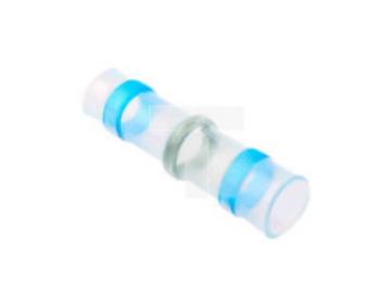 Łącznik lutowany, dł. 29.3mm, Ø kabla 2.3 → 4.5mm, kolor: Niebieski, materiał: Polietylen o niskiej gęstości, RS