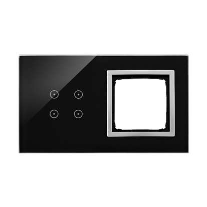 Simon Touch ramki Panel dotykowy S54 Touch, 2 moduły, 4 pola dotykowe + 1 otwór na osprzęt S54, księżycowa lawa DSTR240/74