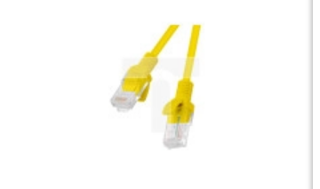 Kabel krosowy patchcord U/UTP kat.5e 0,5m żółty /opak=10szt./