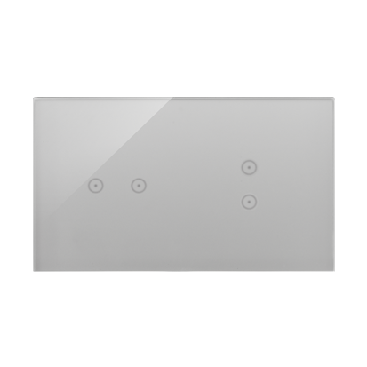 Simon Touch ramki Panel dotykowy S54 Touch, 2 moduły, 2 pola dotykowe poziome + 2 pola dotykowe pionowe, srebrna mgła DSTR223/71