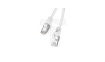 Kabel krosowy patchcord F/UTP kat.6 1m biały