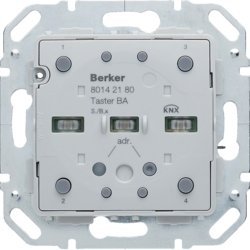 KNX e/s B.x Moduł przycisku 2-krotny z portem magistralnym, diodami LED RGB i czujnikiem temperatury 80142180