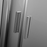 Besco Zarya Chrom kabina półokrągła 90 + brodzik Axim Stone Effect Black 90 ZCAXS90190