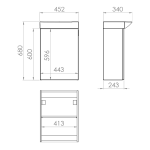 Elita SET RAVELL 45 1D DĄB CRAFT 166684