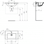 Ideal Standard  Umywalka z powierzchniami bocznymi  I.LIFE S 61 T459001