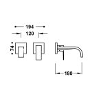 Tres CUADRO ELEMENT NAŚCIENNY DO PODTYNKOWEGO KORPUSU BATERII UMYWALKOWEJ-00630021