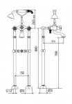  Reitano Atea Bateria wannowa wolnostojąca bronzo R301/N/BR
