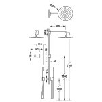 Tres SHOWER TECHNOLOGY ZESTAW ELEKTRONICZNEJ BATERII TERMOSTATYCZNEJ PODTYNKOWEJ 2-DROŻNEJ SHOWER TECHNOLOGY BLUE EDITION PRYSZNICOWE-09286558OM