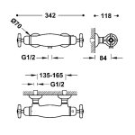 TRES CLASIC Bateria termostatyczna naścienna prysznicowa 24216409OR