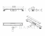 Balneo Duplex Next Gun Metal Odpływ liniowy 80 cm dwustronny A0101100102-3 szczotkowany grafit MAGAZYN WYSYŁKA 24H