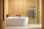 Besco Avita A-line wanna wolnostojąca 160 P + syfon klik-klak chrom z przelewem slim WAA160APS