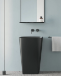 Catalano GREEN LUX 55 umywalka wolnostojąca odpływ podłogowy czarny mat 1FRGRLXNS/0428550022