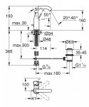 Grohe Essence Bateria umywalkowa z korkiem chrom 24173001