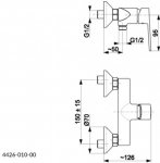 KFA Agat bateria prysznicowa chrom 442601000