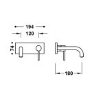 Tres STUDY ELEMENT NAŚCIENNY DO PODTYNKOWEGO KORPUSU BATERII UMYWALKOWEJ 26230031BM
