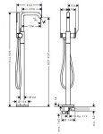 Hansgrohe Tecturis S Jednouchwytowa bateria wannowa, wolnostojąca Biały Matowy 73440700