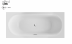 Besco Vitae Slim+ wanna pod zabudowę 170 + syfon z przelewem chrom WAV170S+