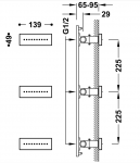 Tres Jet 3 podtynkowe dysze z hydromasażem 29951505OM