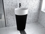 Besco Uniqa umywalka wolnostojąca B&W + klik-klak chrom UMDUWBW