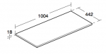 Ideal Standard Connect Air Blat 100 cm do umywalek nablatowych jasnobrązowe drewno E0851UK