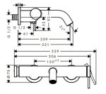 Hansgrohe Tecturis S Jednouchwytowa bateria wannowa natynkowa Chrom 73422000