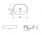 Umywalka Caspia Oval 60 Cersanit (K11-0099)