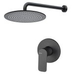 Vema Slate kompletny zestaw prysznicowy podtynkowy deszczownica 20 cm SLADES20/CZAR
