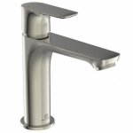 Ideal Standard Connect Air Bateria umywalkowa Blue Start z korkiem srebro szczotkowane połysk A7008GN