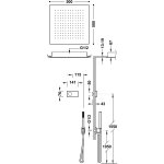 Tres SHOWER TECHNOLOGY ZESTAW ELEKTRONICZNEJ BATERII TERMOSTATYCZNEJ PODTYNKOWEJ 2-DROŻNEJ SHOWER TECHNOLOGY BLUE EDITION PRYSZNICOWE-09286561