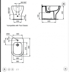 Ideal Standard tesi bidet stojący blmat T3540V3