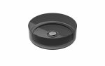 Besco Enya Carbon Grey umywalka nablatowa + maskownica czarny matt UME36CGB