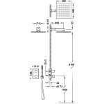 Tres THERM-BOX Zestaw baterii termostatycznej podtynkowej 2-drożnej Therm-box prysznicowej-00625004OR