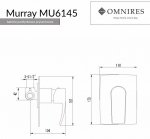 Omnires Murray bateria prysznicowa podtynkowa MU6145CR 