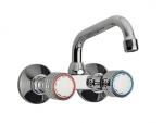 Tres Cocina Bateria dwuuchwytowa ścienna kuchenna 123214 Chrom