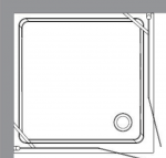 Kerasan Kabina kwadratowa szkło dekoracyjne przejrzyste profile brązowe 100x100 Retro 9148N3