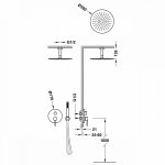 Tres Study Exclusive Zestaw natryskowy z baterią podtynkową Rapid-Box 26228003OP