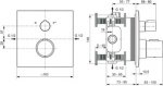 Ideal Standard Ceratherm C100 Bateria termostatyczna wannowo-natryskowa podtynkowa A7522A2